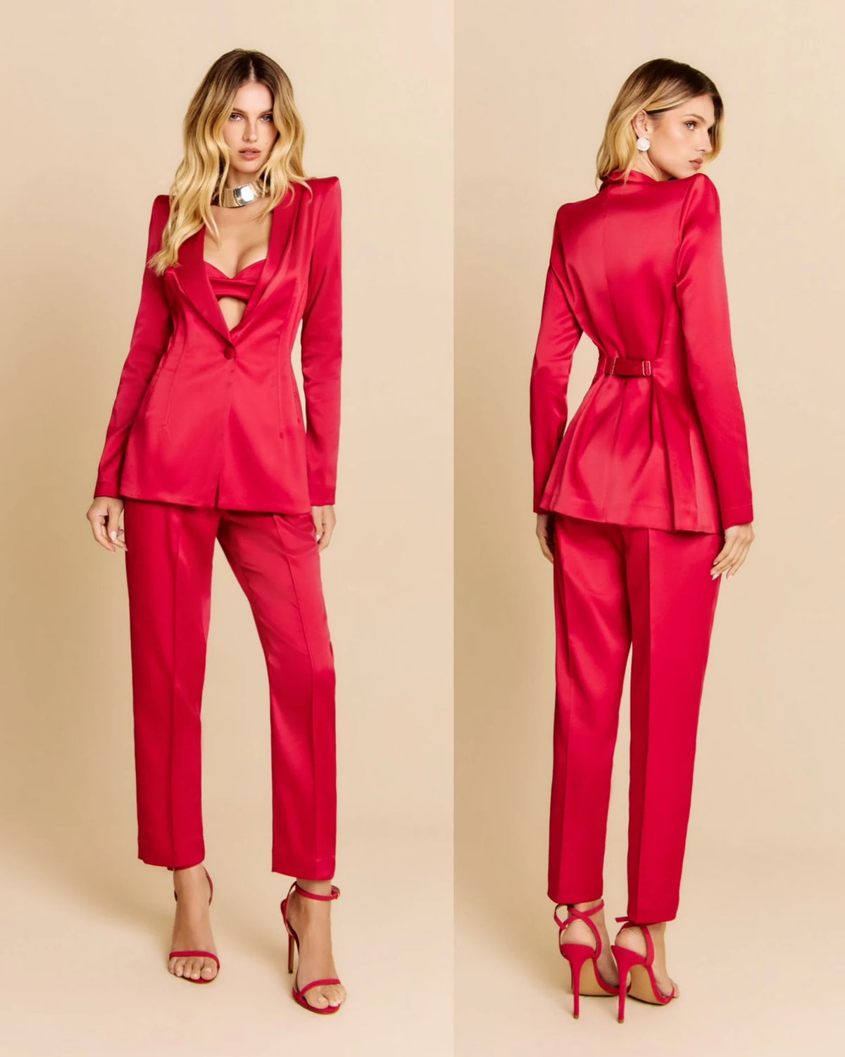 Angie Tailored Three-Piece Trousers Set — KORSHA