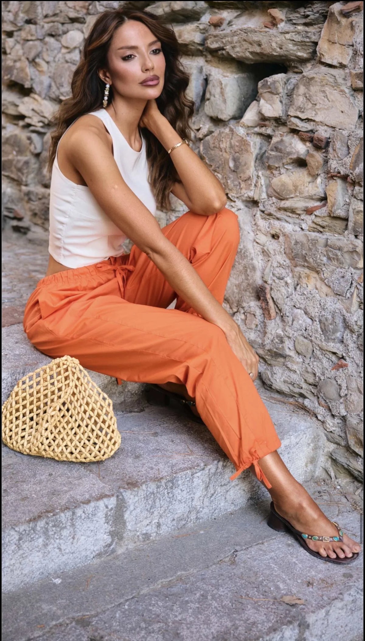 Premium Poplin Tie-Hem Pants — KORSHA