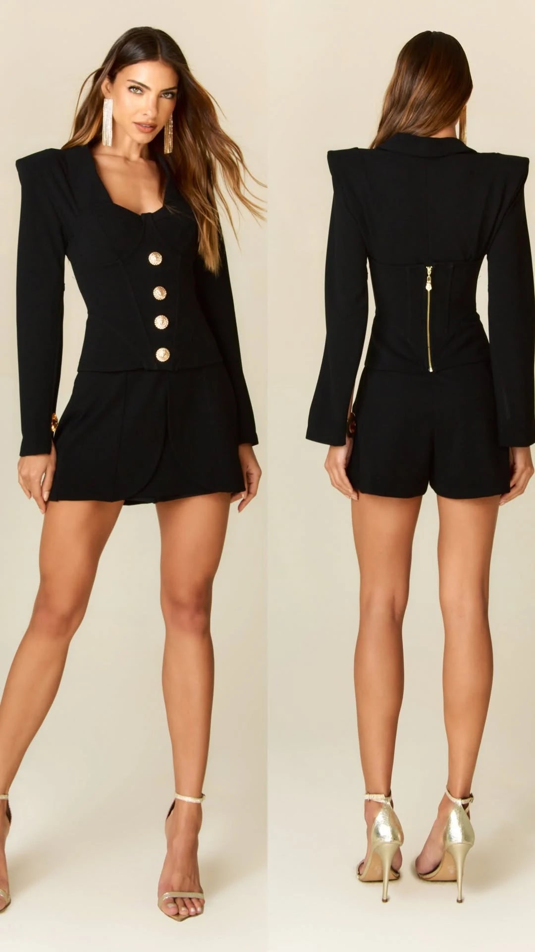 Tersa Tailored Sculpted Romper Set — KORSHA
